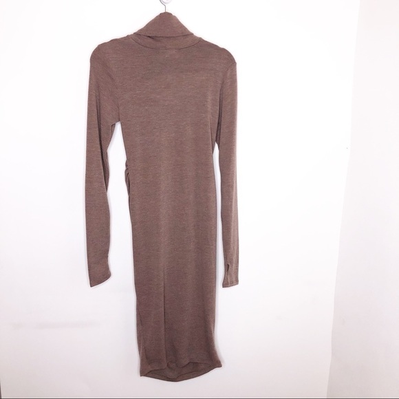 Bump Biddy NWT Maternity Turtleneck Ruched Dress - Picture 3 of 6